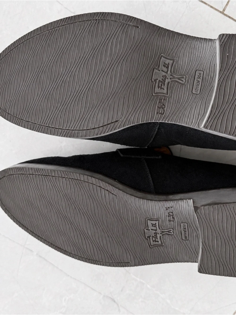 Flag Ltd. Napa Glove Leather Penny Loafers – Black Suede | Men’s Size 11.5M